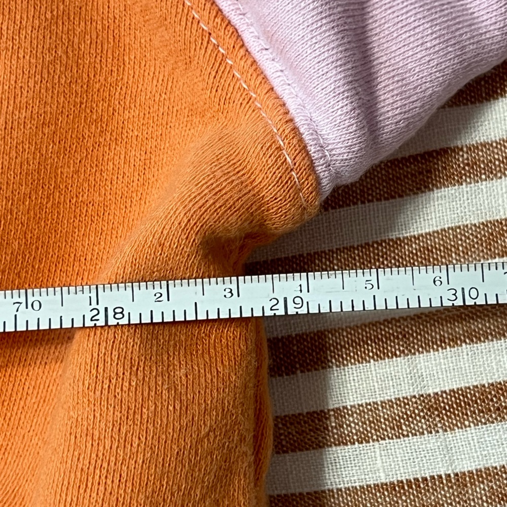 Free People Oversized Pink and Orange Colorblock Pullover - Picture 9 of 10